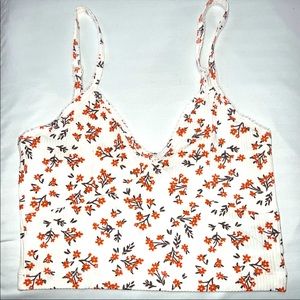Cotton On Body Rib Lace Sleep Bustier Scattered Daisy Gardenia